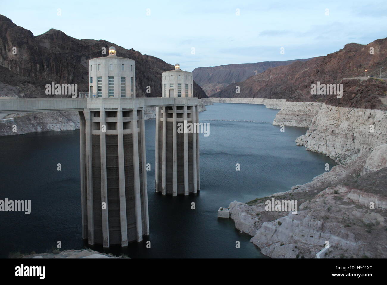 Hoover Dam, Lake Mead NV USA Stock Photo