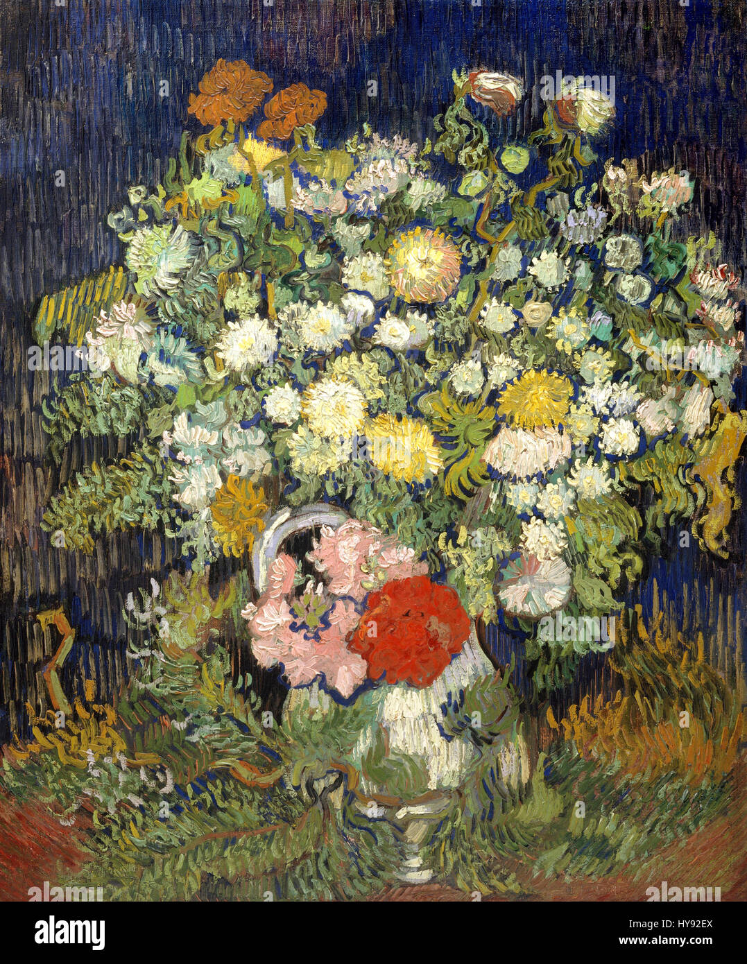 Bouquet of Flowers in a Vase by Vincent van Gogh Stock Photo