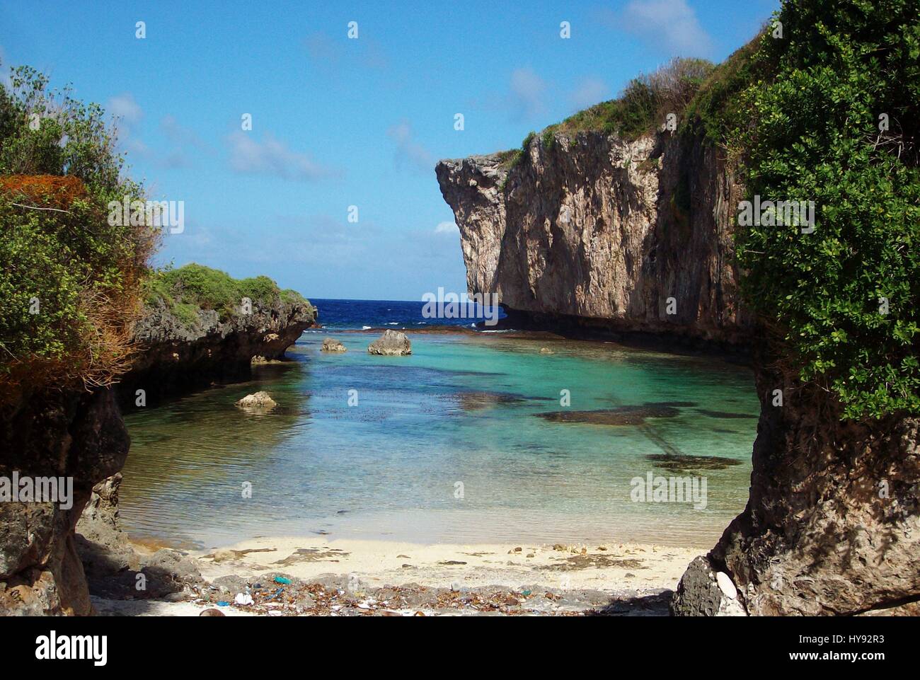Secret Lagoon, Tinian Stock Photo