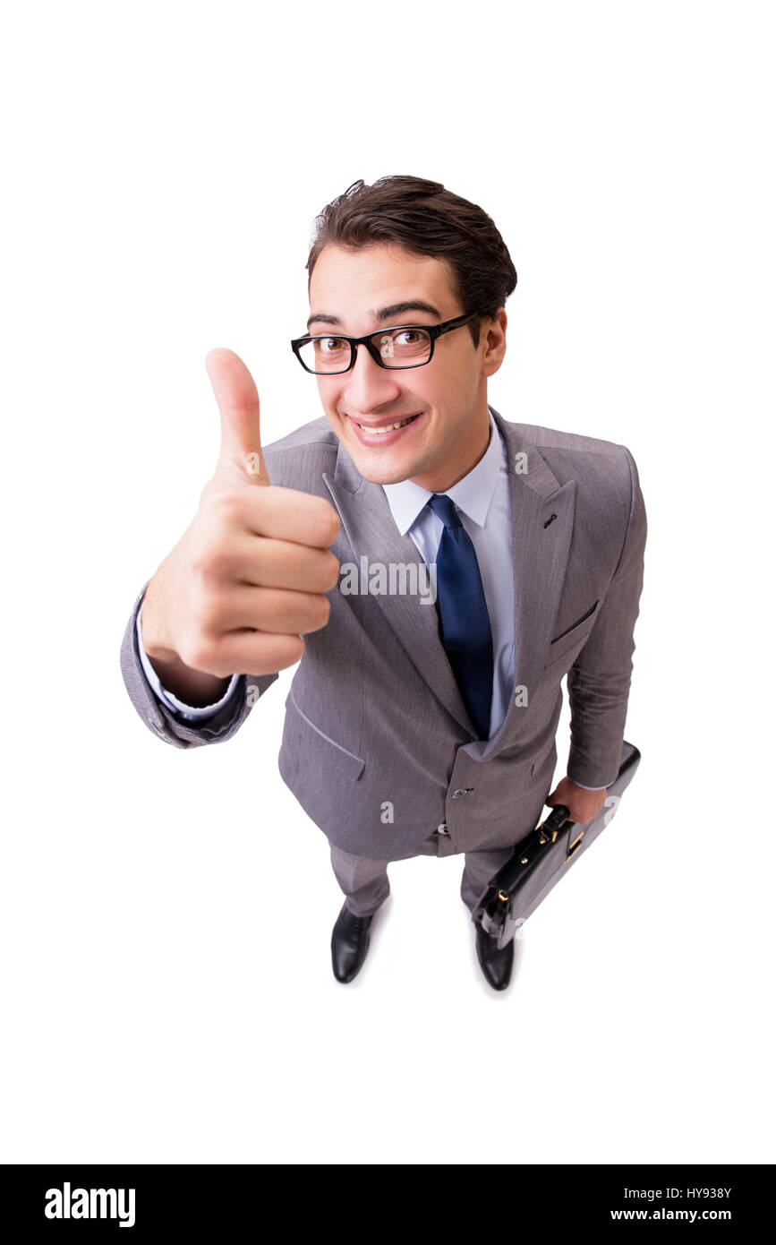 Young businessman isolated on the white background Stock Photo - Alamy