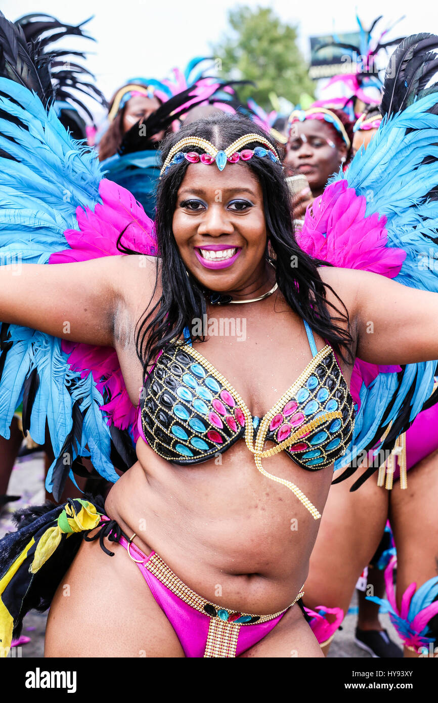 TORONTO, CANADA - JULY 20, 2016: Marchers in costume at The Toronto  Caribbean Carnival, formerly called Caribana, a festival of Caribbean Stock  Photo - Alamy