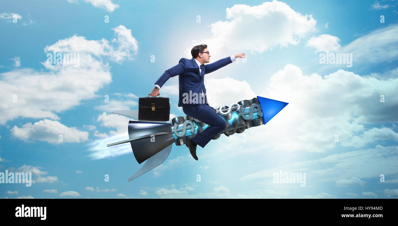 Businessman in start up business concept Stock Photo - Alamy