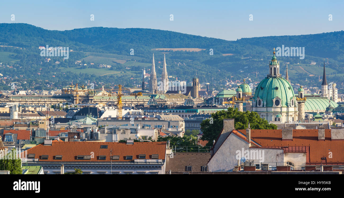 Vienna panorama city skyline, Vienna, Austria Stock Photo