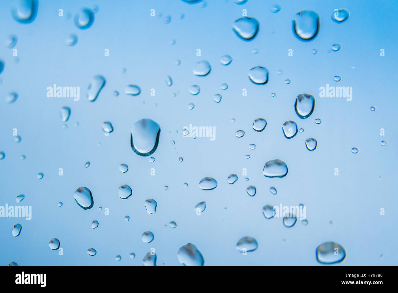 water drops on window glass Stock Photo