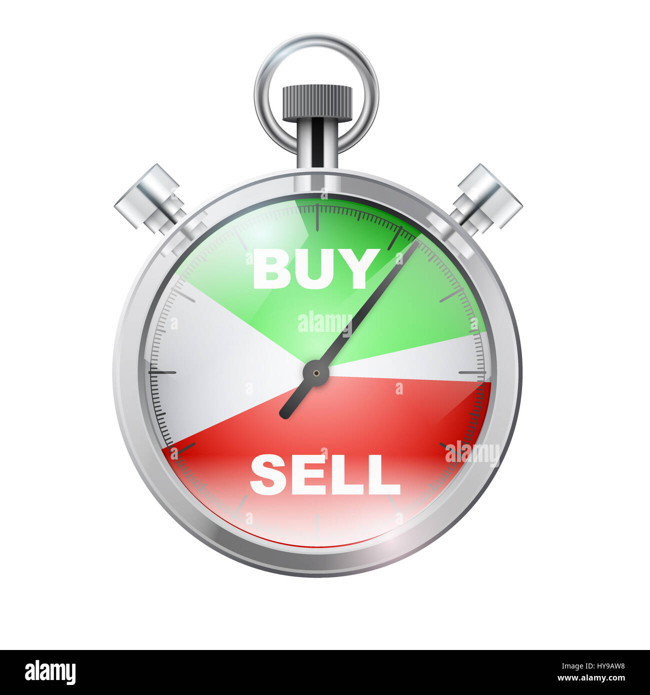 Stopwatch for forex trader Stock Photo