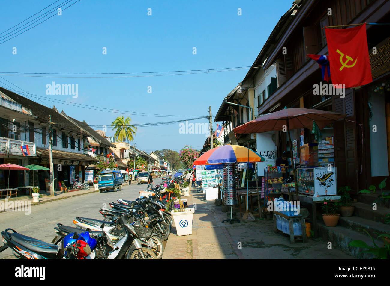 Sisavangvong Road, Luang Prabang Stock Photo
