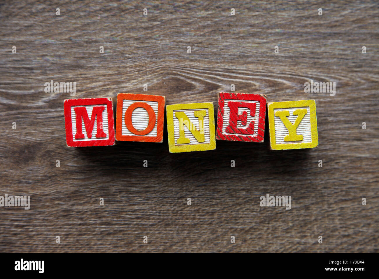 Wood Block Letters Forming Stock Photo Alamy