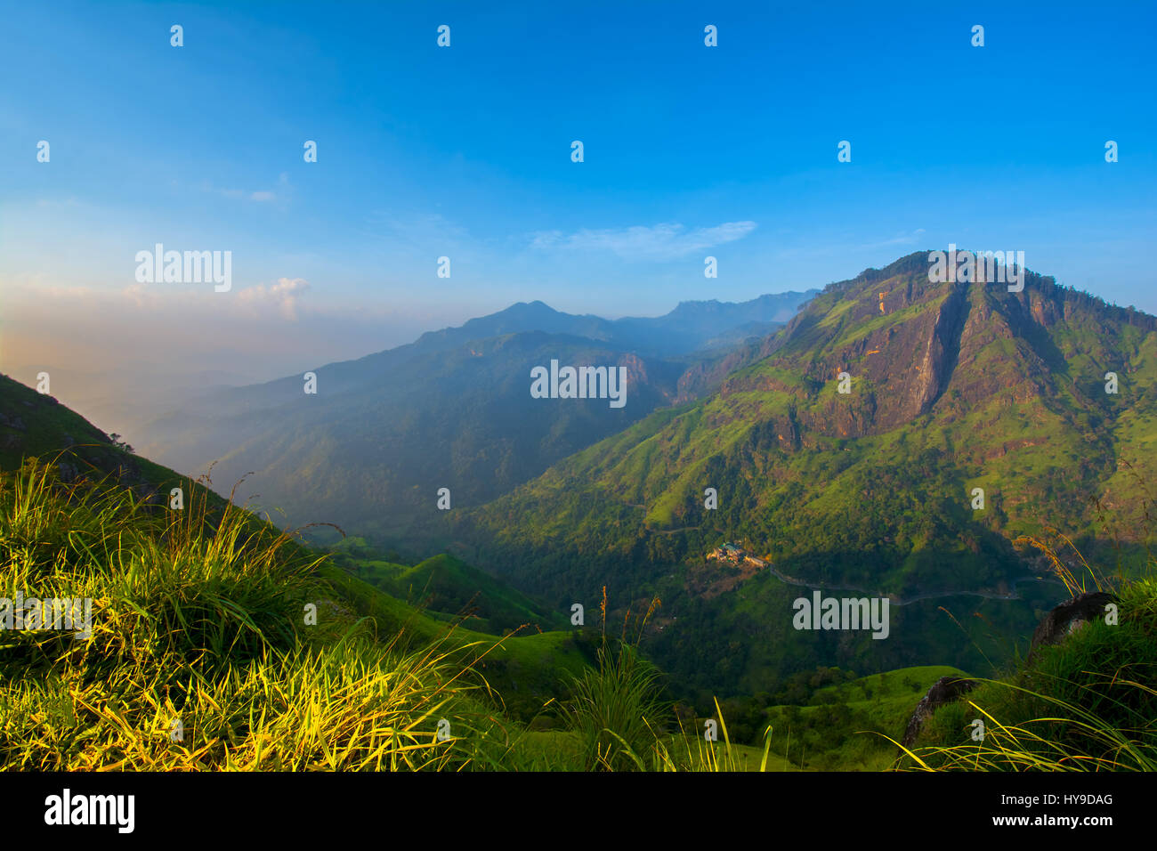 Beautiful sunrise at little Adams peak in Ella, Sri Lanka Stock Photo ...