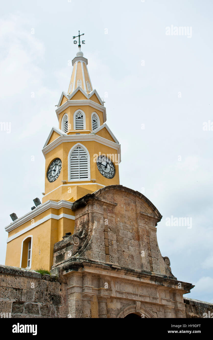 Old clock tower, Cartagena, Colombia Stock Photo Alamy