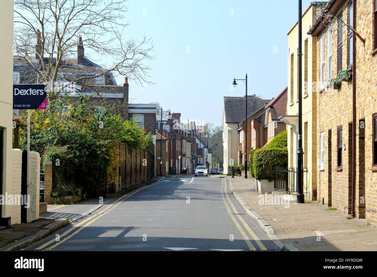 Houses on Lower Thames Street Sunbury on Thames Surrey UK Stock Photo