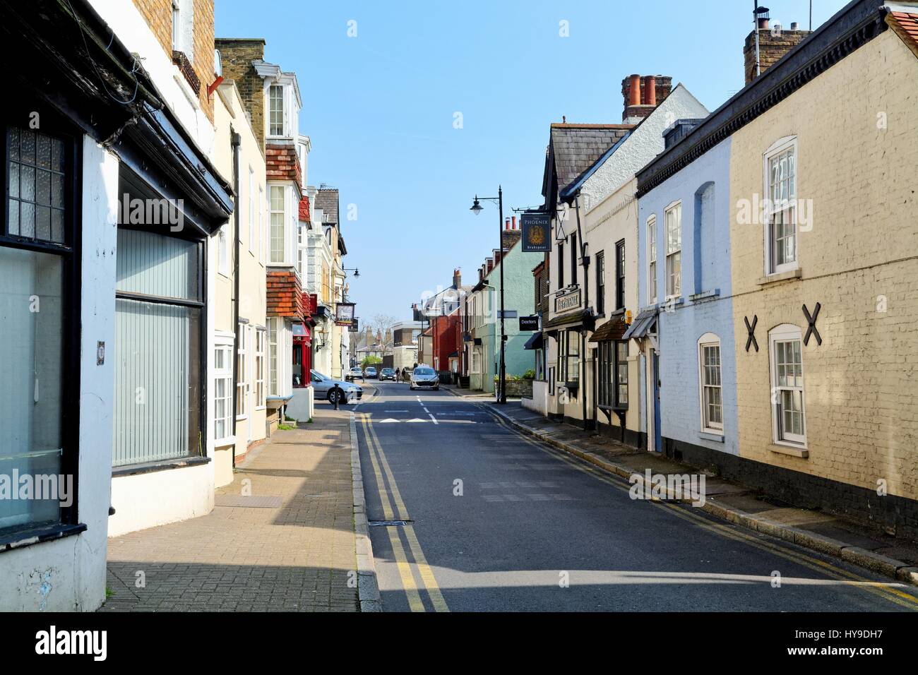 Houses on Lower Thames Street Sunbury on Thames Surrey UK Stock Photo