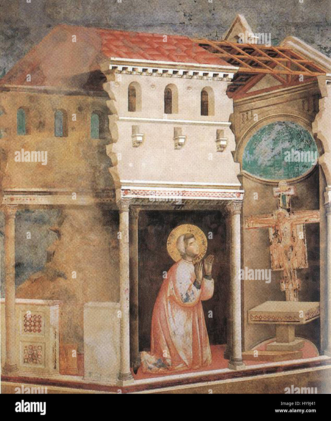 Giotto Legend of St Francis 04 Miracle of the Crucifix Stock Photo Alamy