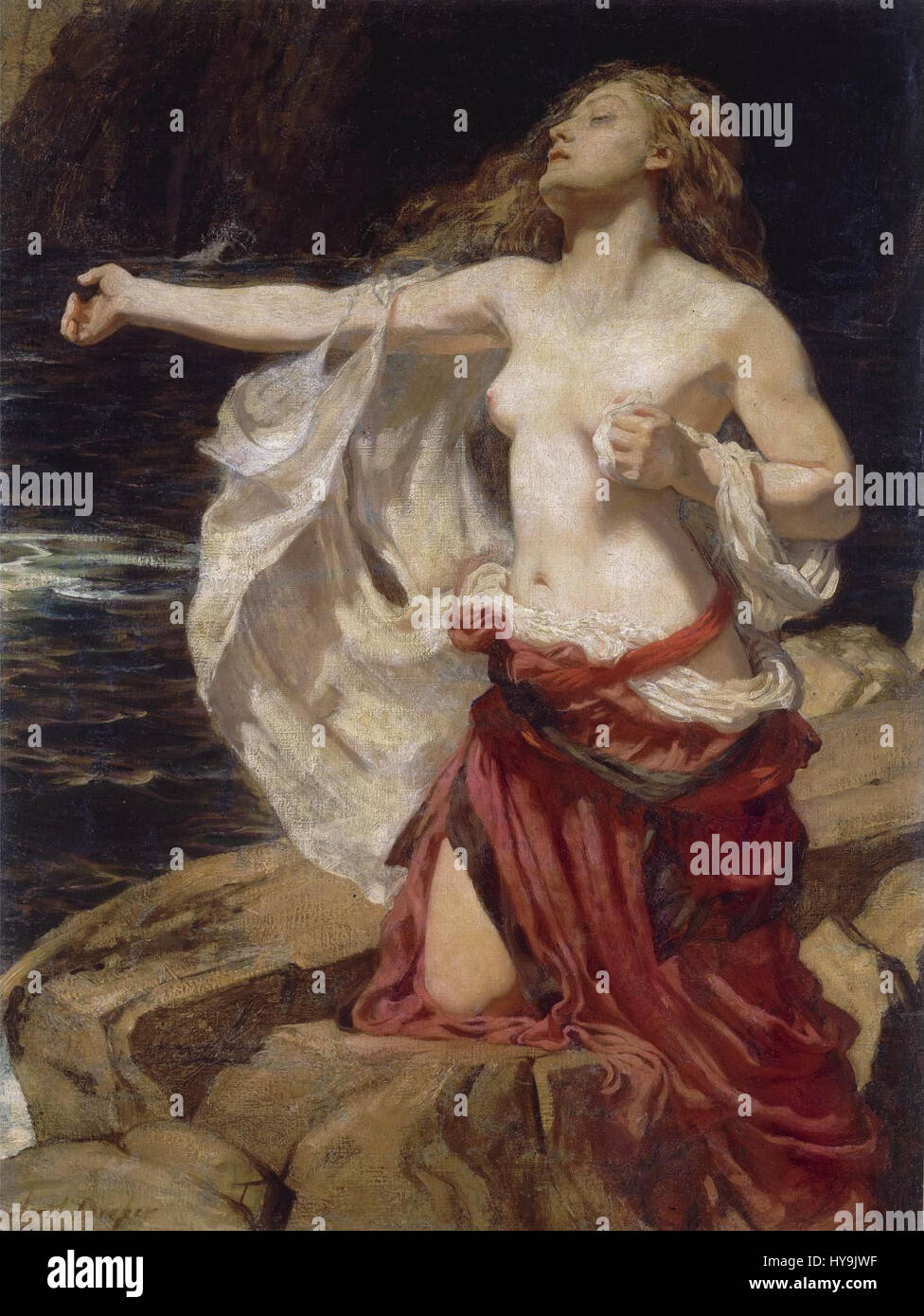 Herbert James Draper, Ariadne Stock Photo - Alamy