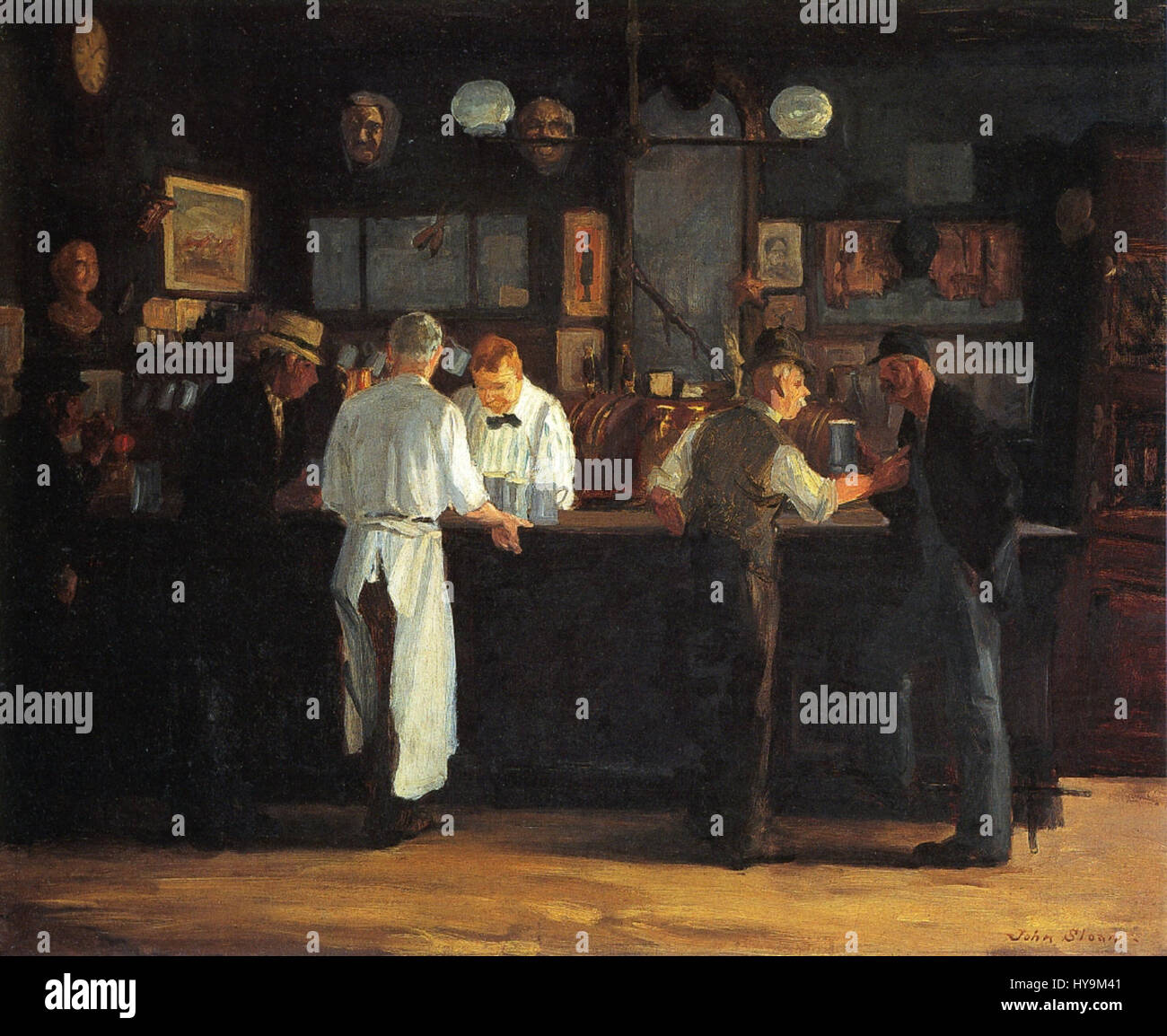 McSorley's Bar 1912 John Sloan Stock Photo
