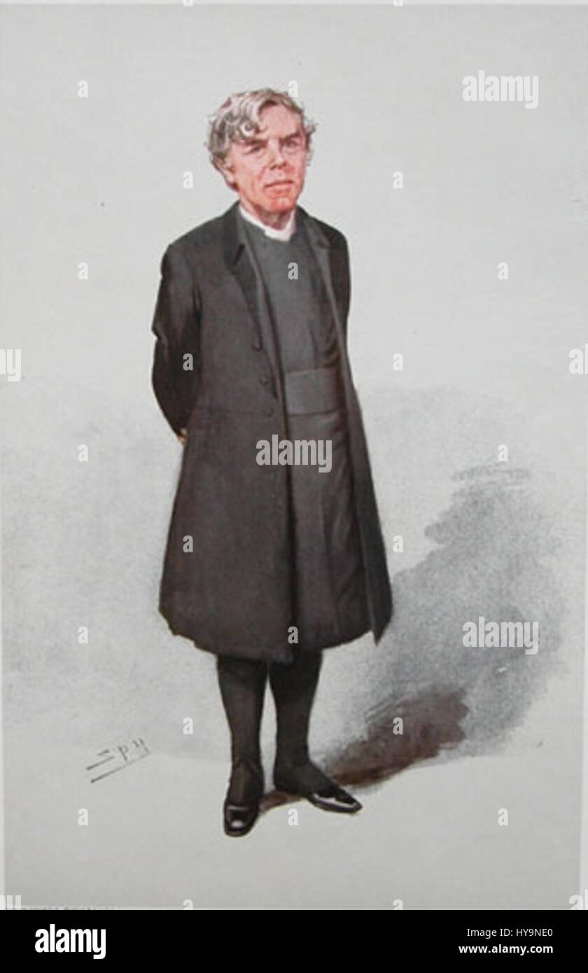 The portrait of William Boyd Carpenter in the 8 March 1906 edition of Vanity Fair captures the prominent British clergyman and author. The illustration highlights his distinguished status in the early 20th century. Stock Photo