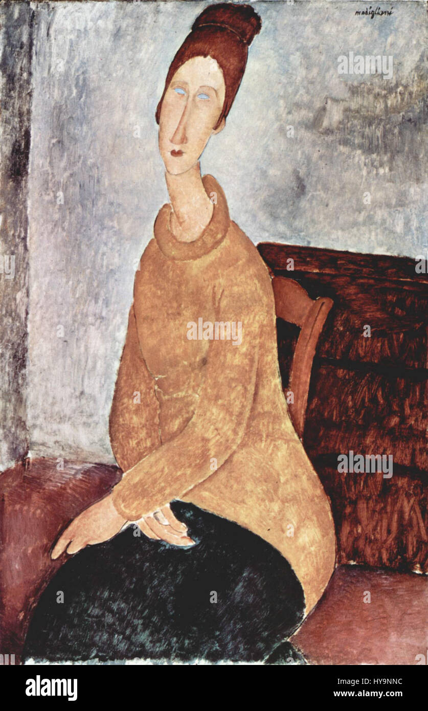 Amedeo Modigliani's '025' features his characteristic long necks and ...