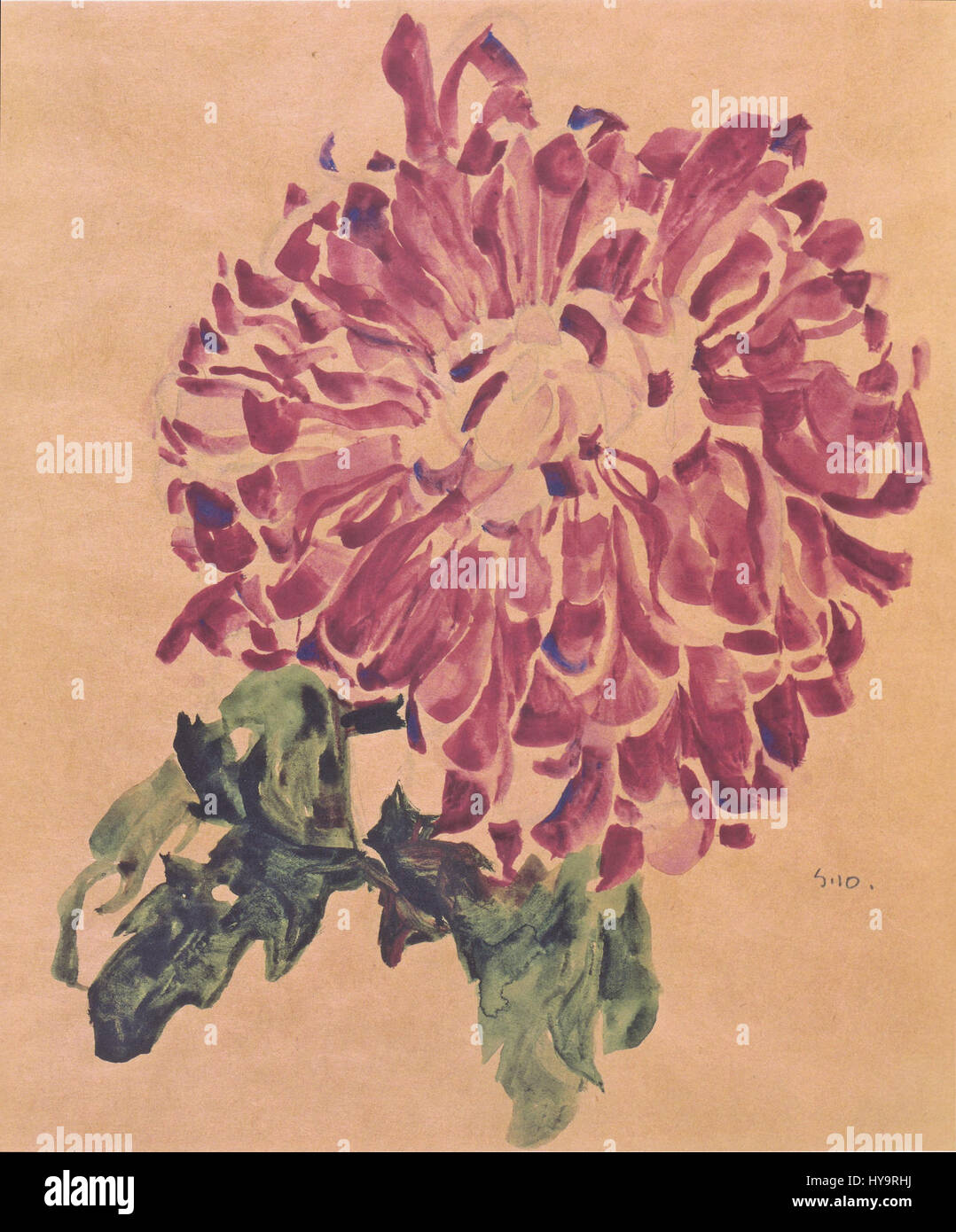 Egon Schiele   Rote Chrysantheme   1910 Stock Photo