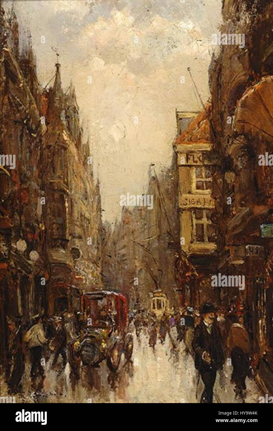 Bustling street scene portrays hi-res stock photography and images - Alamy