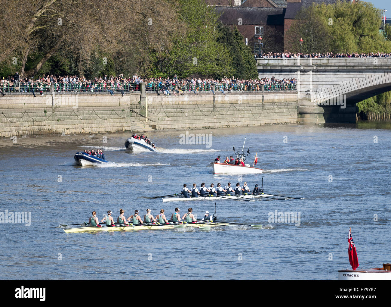 London, UK. 02nd Apr, 2017. The 72nd Cancer Research UK Women's Boat