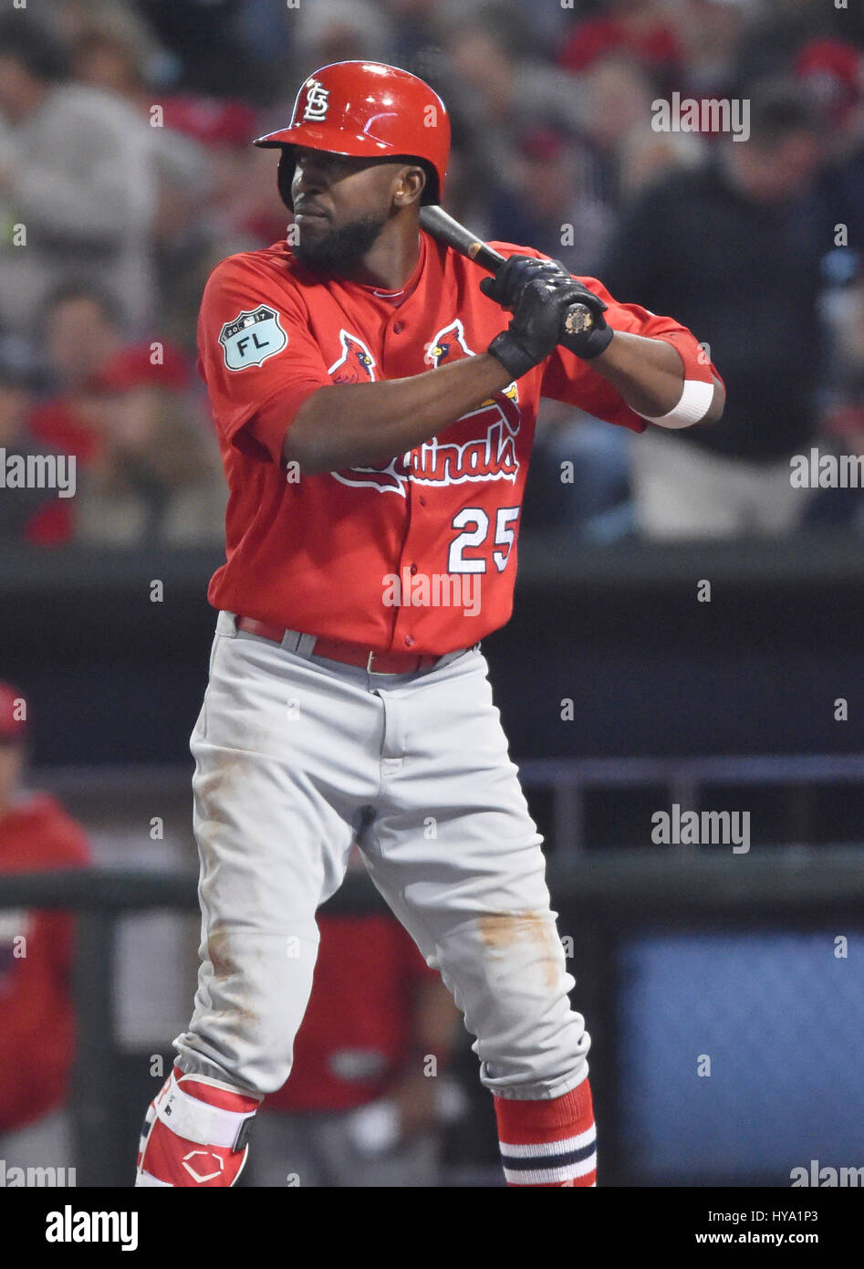 Memphis, TN, USA. 30th Mar, 2017. St. Louis Cardinals centerfielder