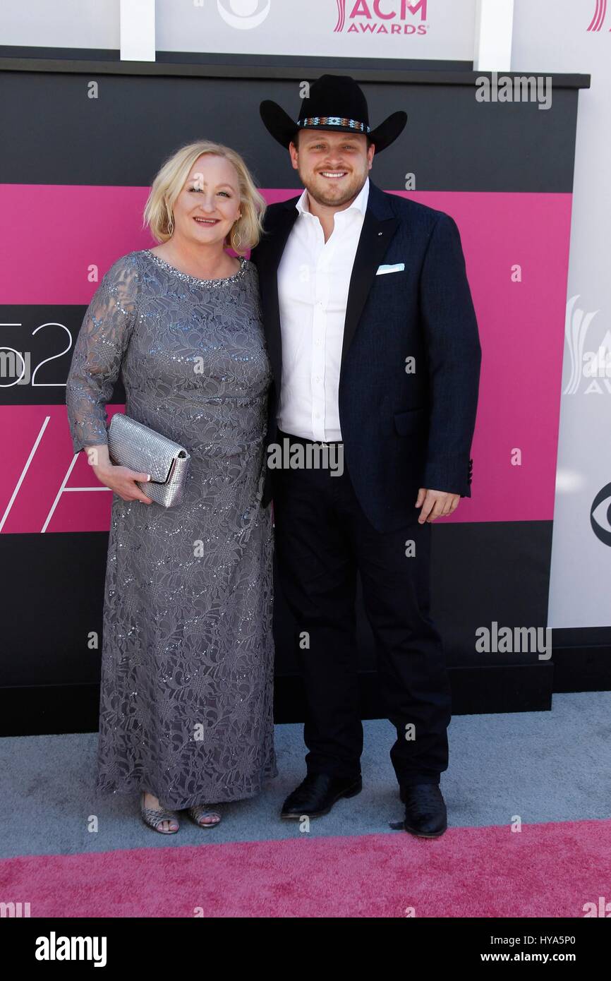 Las Vegas, NV, USA. 2nd Apr, 2017. Lynette Abbott, Josh Abbott at arrivals for 52nd Academy of Country Music (ACM) Awards 2017 - Part 3, T-Mobile Arena, Las Vegas, NV April 2, 2017. Credit: JA/Everett Collection/Alamy Live News Stock Photo