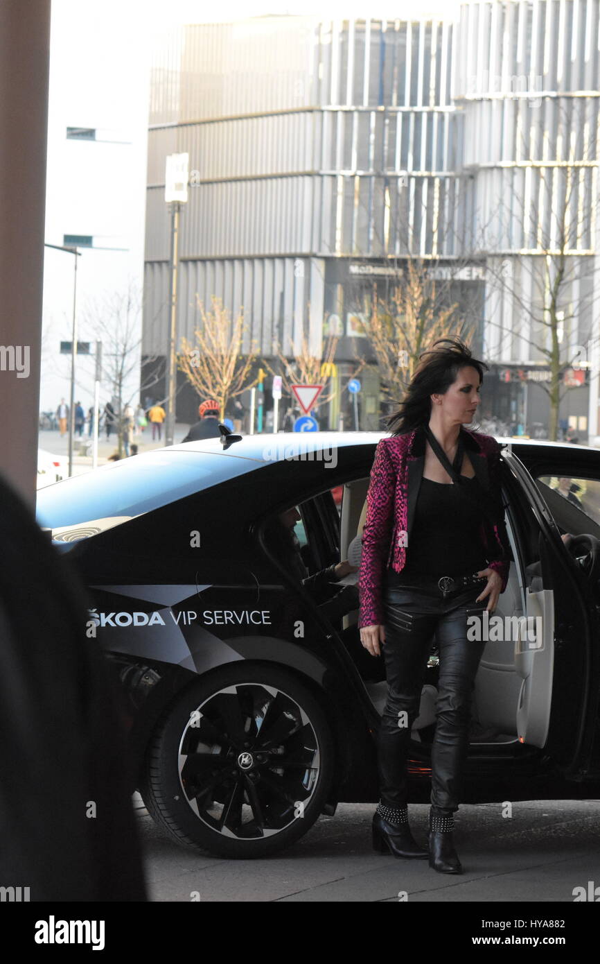 Frankfurt Germany, April 3rd 2017: Nena arriving at the PRG LEA Live ...