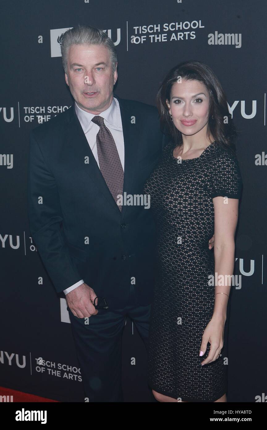 New York, NY, USA. 3rd Apr, 2017. Alec Baldwin and Hilaria Baldwin at NYU Tisch School of the Arts 2017 Gala at Cipriani 42nd Street on April 3, 2017 in New York City. Credit: Diego Corredor/Mediapunch/Alamy Live News Stock Photo