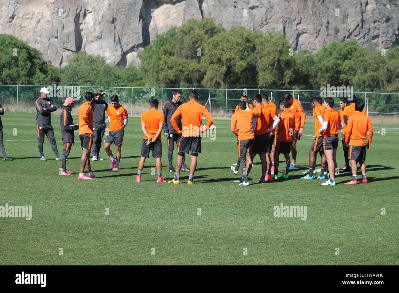 Players Of Mexican Soccer Team Pachuca Take Part In A Training Session In Pachuca Mexico 03 April 2017 Pachuca Will Face Dallas Fc From Usa As Part Of Concacaf Champions League Tournament