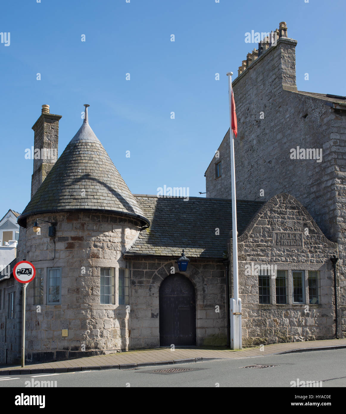 Isle Of Man police station at Castletown Stock Photo