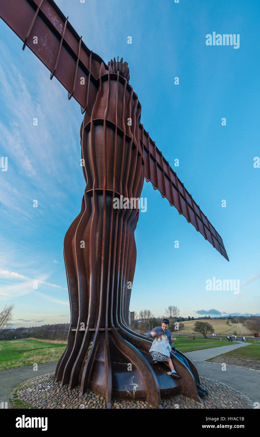 Angel of the North sculpture,Gateshead,Tyne and Wear,England,UK Stock Photo