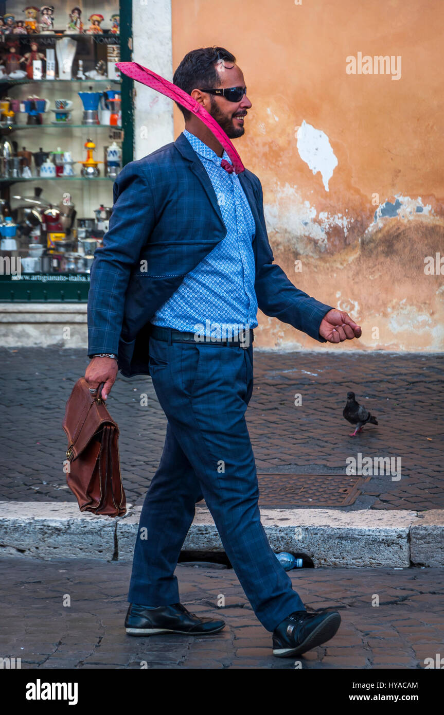 A street-artist in piazza Navona , Rome , Italy. Stock Photo