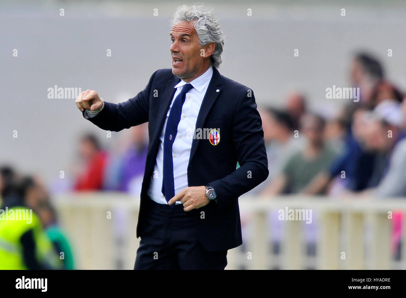 Florence, Italy. 02nd Apr, 2017. Bologna Fc's head coach Roberto