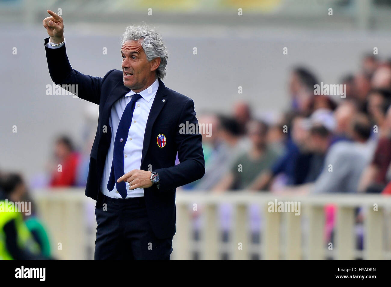 Florence, Italy. 02nd Apr, 2017. Bologna Fc's head coach Roberto
