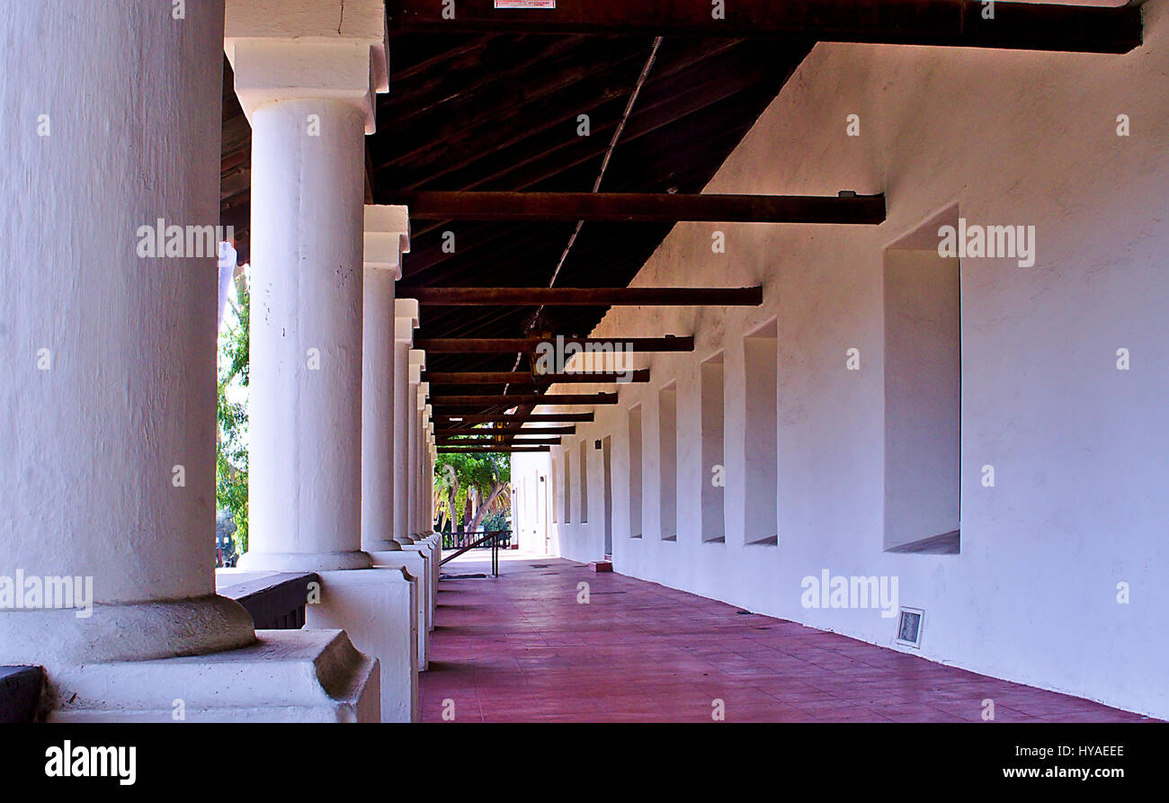 Church Mission San Luis Obispo de Tolosa at San Luis Obispo, Central Coast California, Built by Junipero Serra Chamush Indians California history Stock Photo