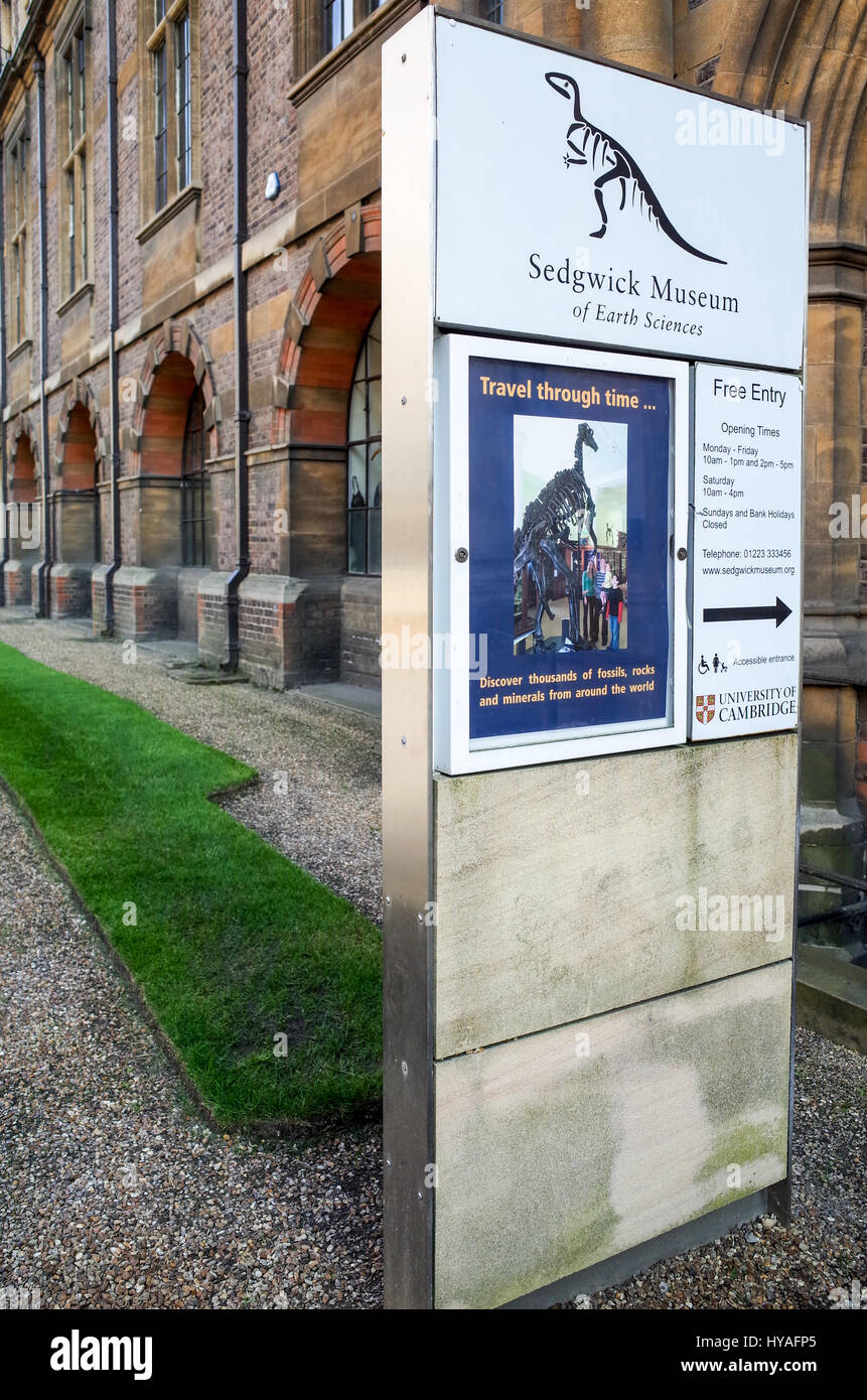 Entrance to the Sedgwick Museum of Earth Sciences in Pembrike Street