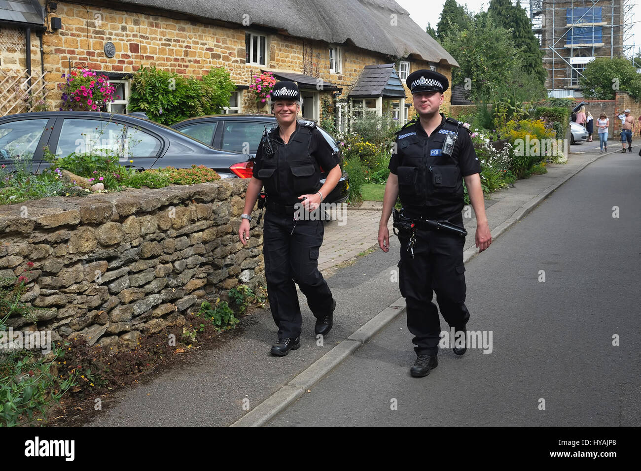Law & Order, Police, Thames Valley officers walking the beat. Stock Photo