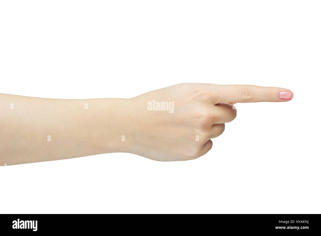 Woman hand isolated on white background Stock Photo - Alamy