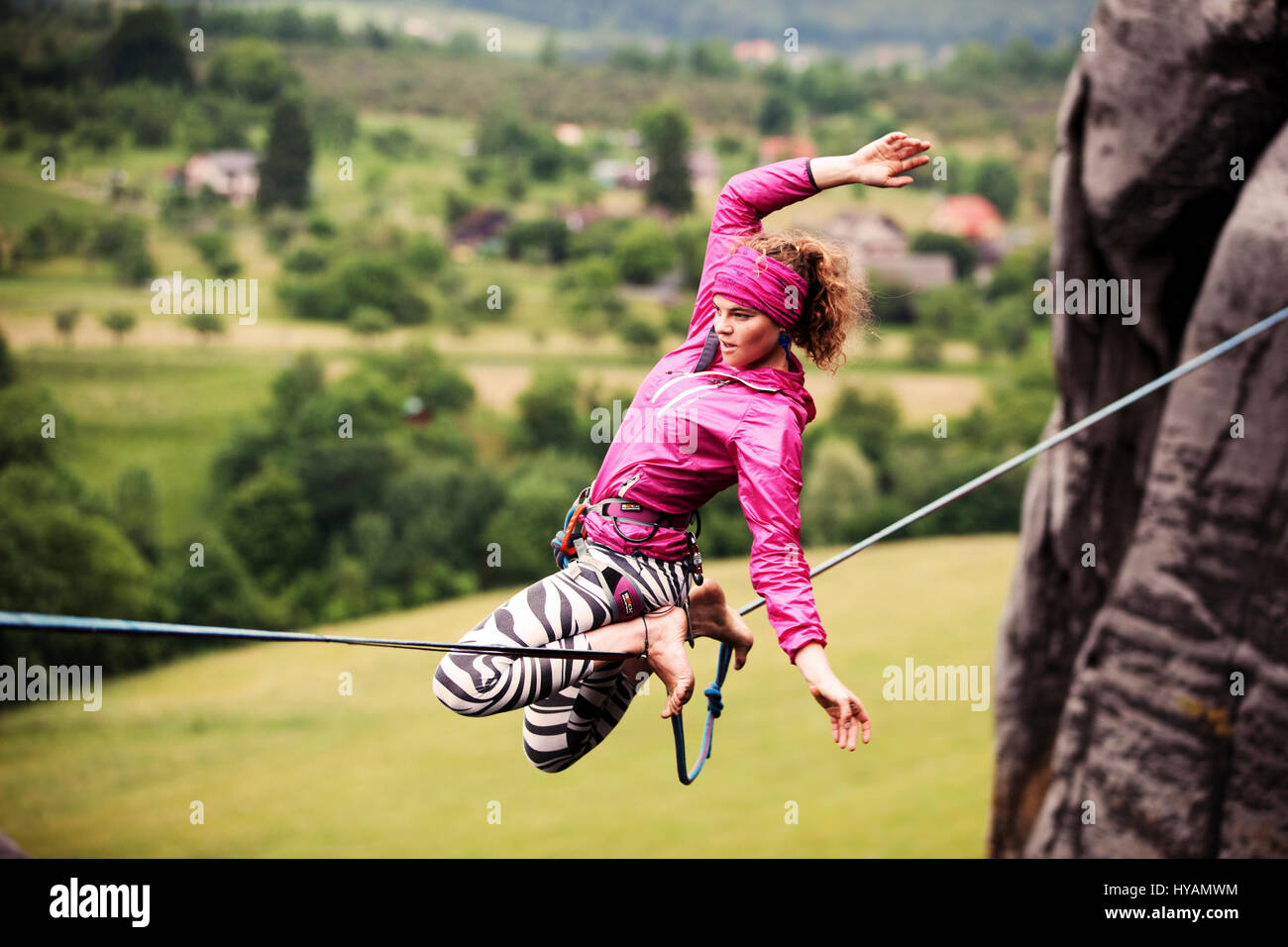 Slackliners hires stock photography and images Alamy