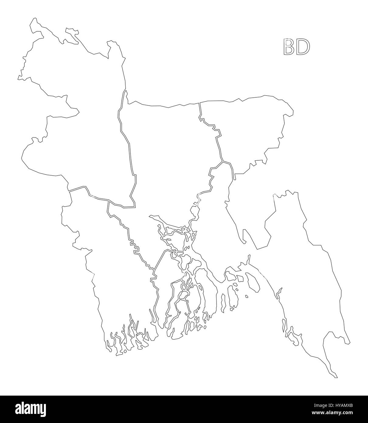 Bangladesh Map Outline Stock Photos & Bangladesh Map ... Bangladesh Map Outli