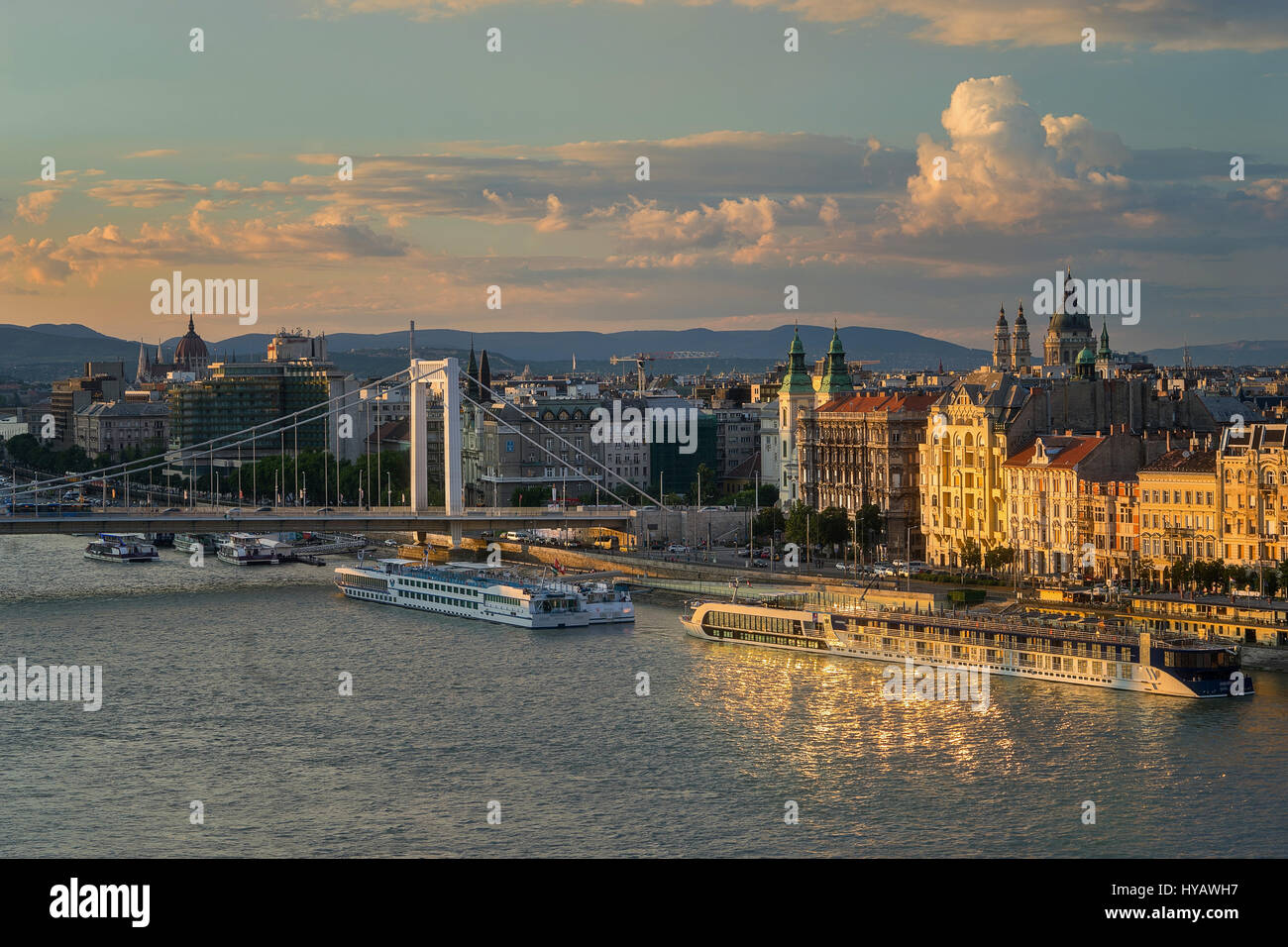 Budapest is the capital city of Hungary. It is split by the Danube