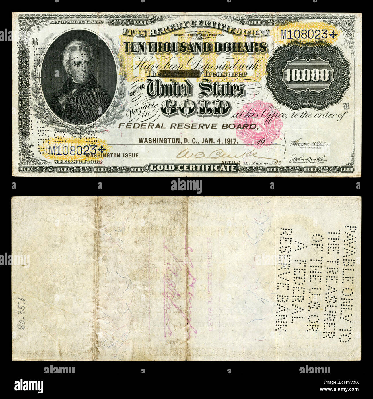 1900 Bank Note The US $10000 GC 1900 Fr.1225 is a historical currency note issued in ...