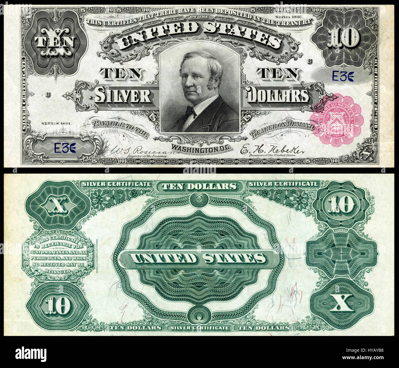US $10 SC 1891 FR 298 Stock Photo - Alamy