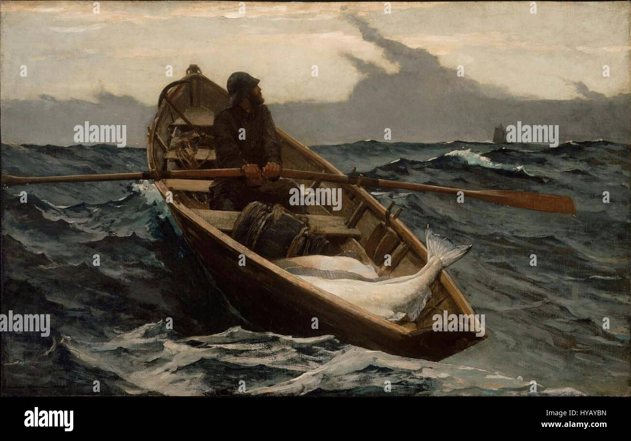 Winslow Homer The Fog Warning (1885 Stock Photo Alamy