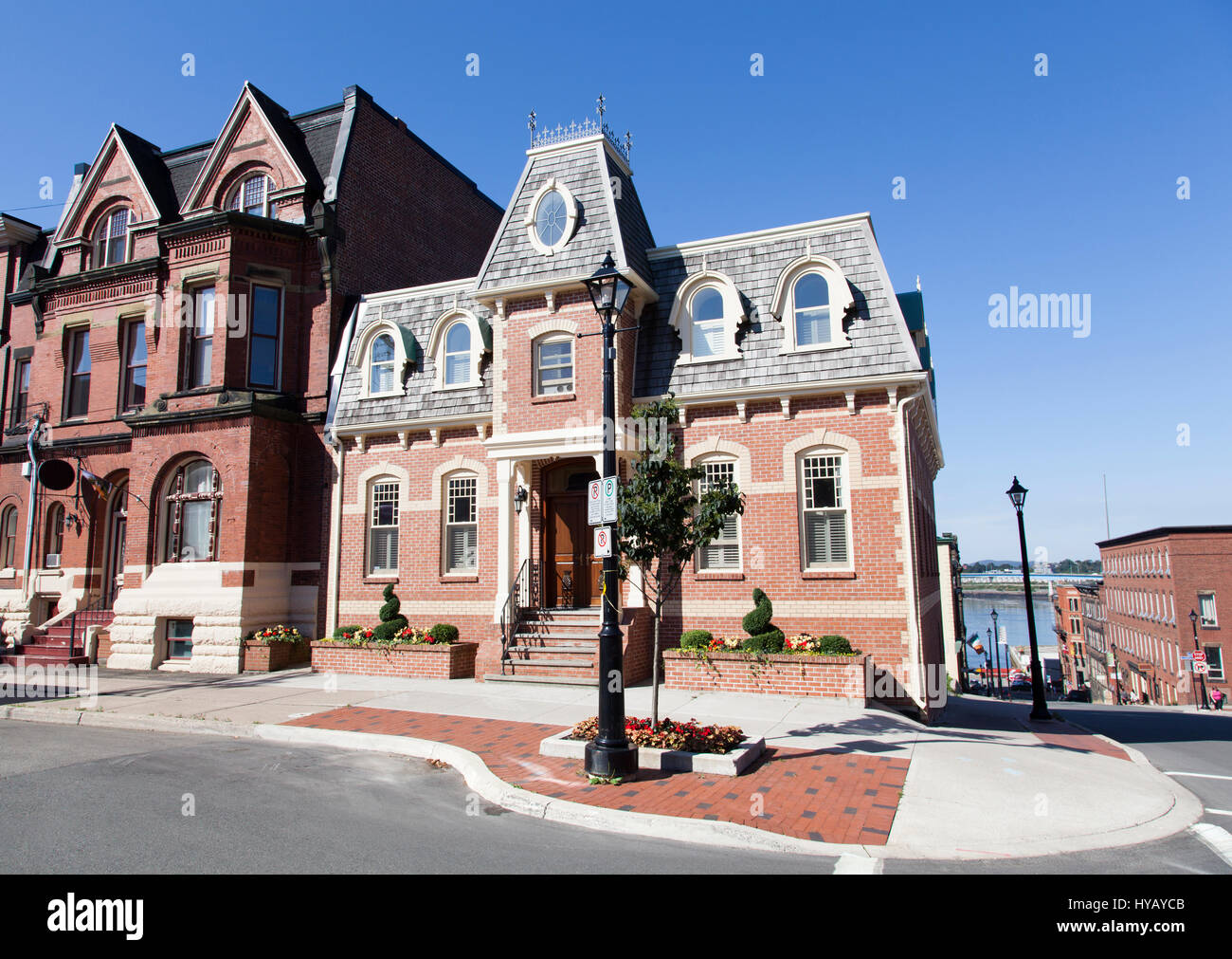 Old style buildings on Germain Street in Saint John town (New Brunswick