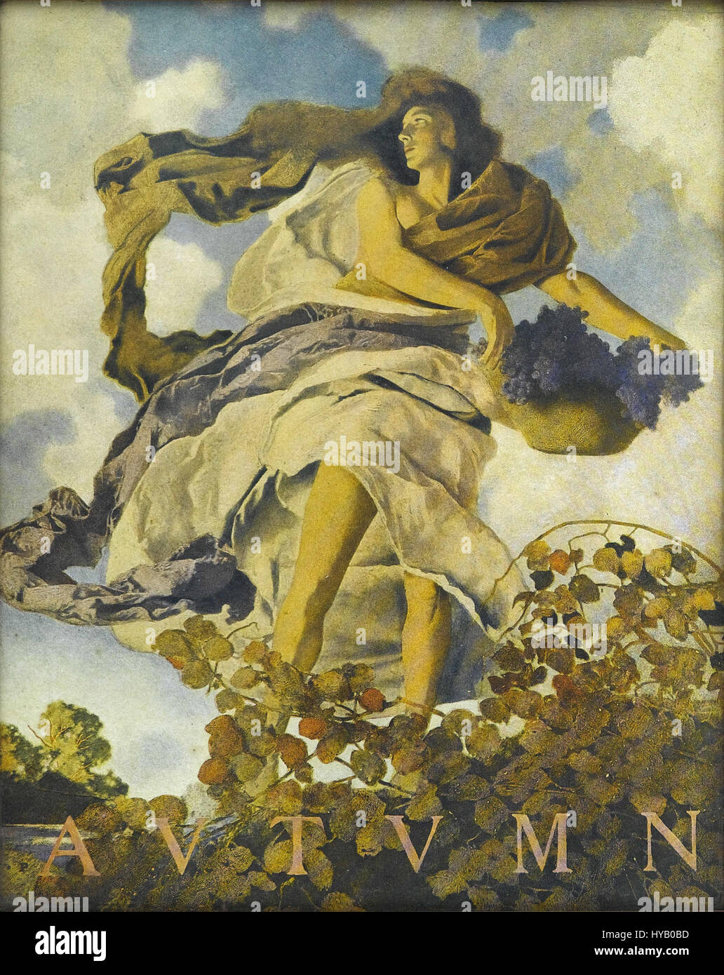 Maxfield Parrish   Autumn (1905) Stock Photo