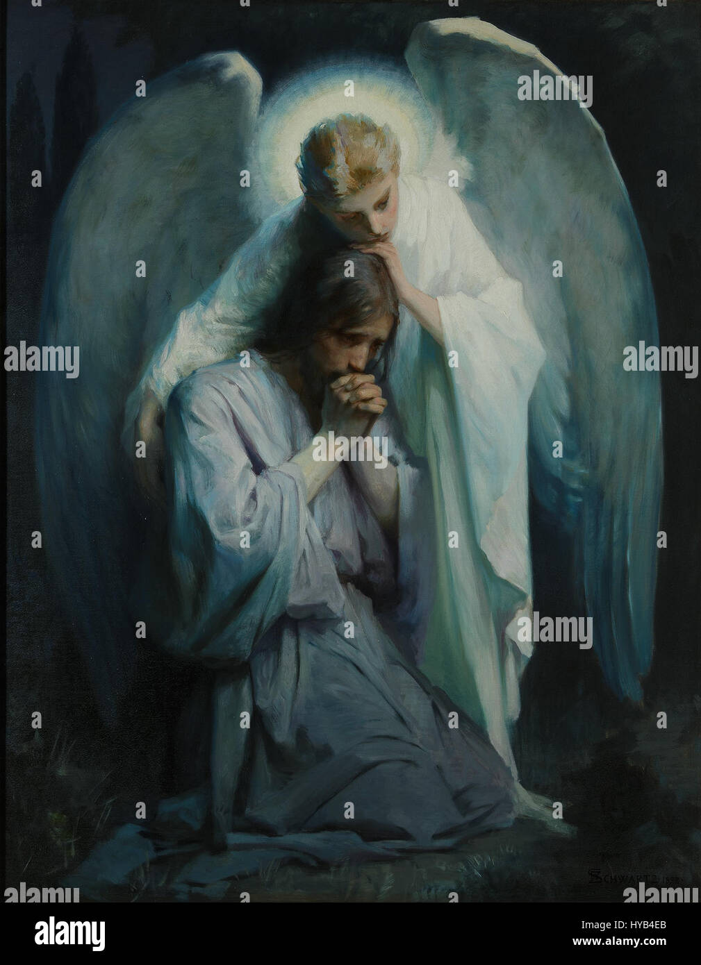 Agony in the Garden by Frans Schwartz, 1898 Stock Photo Alamy