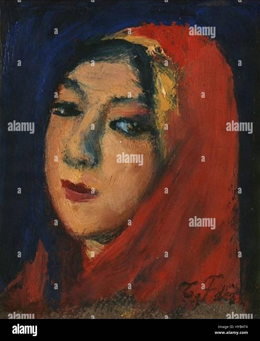 Girl in Red Clothing by Fujishima Takeji (Kagoshima City Museum of Art