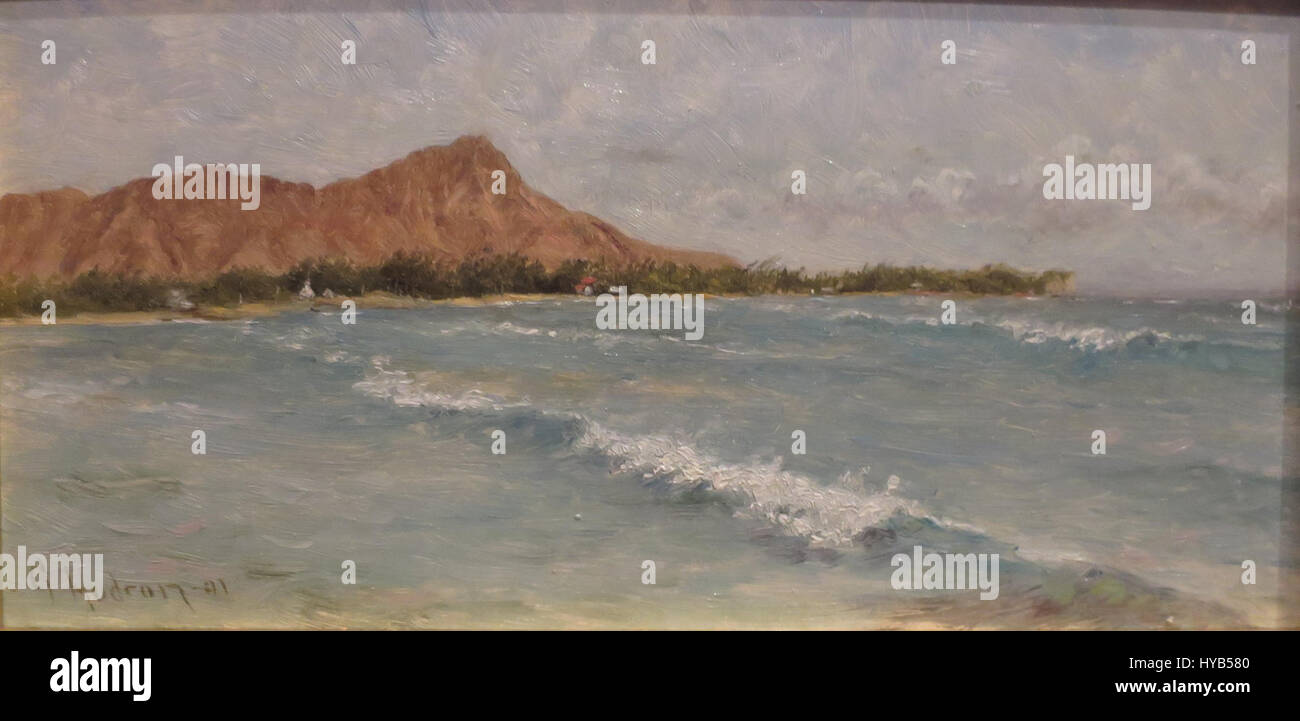 'Diamond Head and Waves' by Grace Hudson depicts the iconic Diamond ...