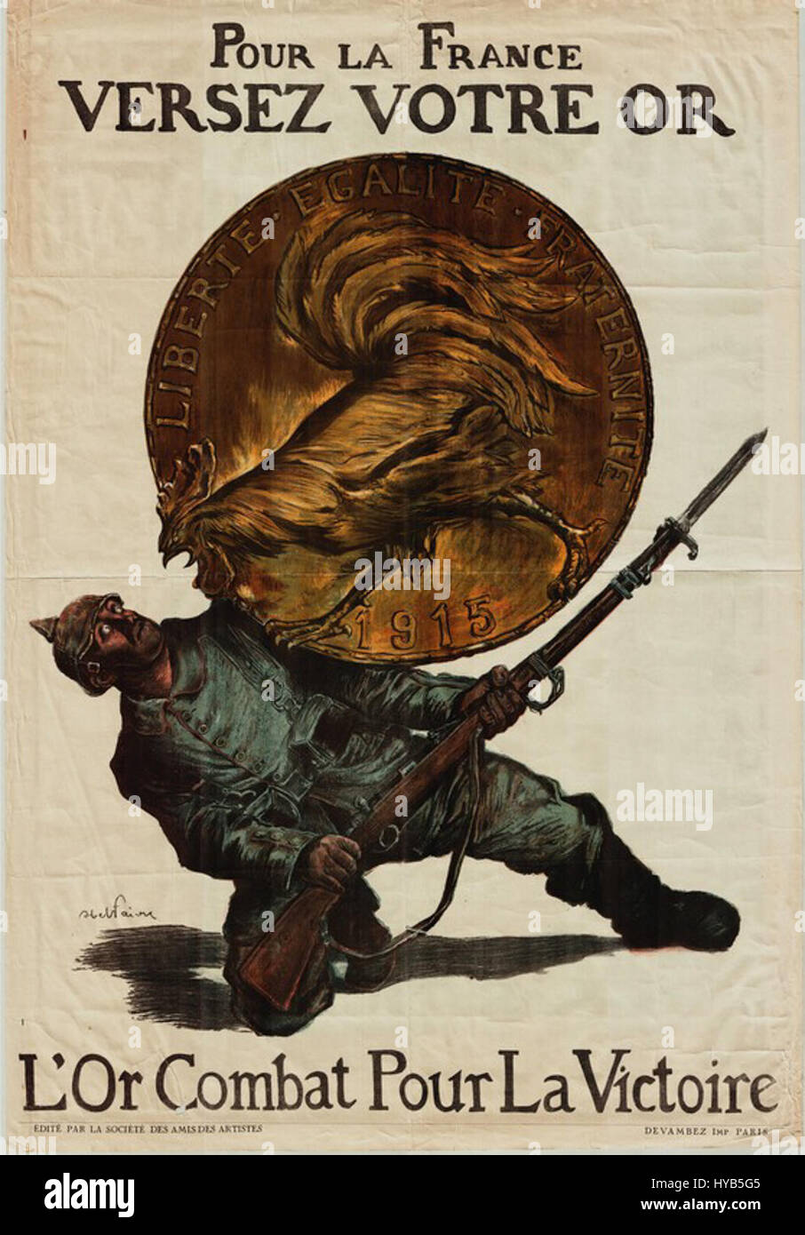Faivre, 1915 L'or combat pour la Victoire Stock Photo - Alamy