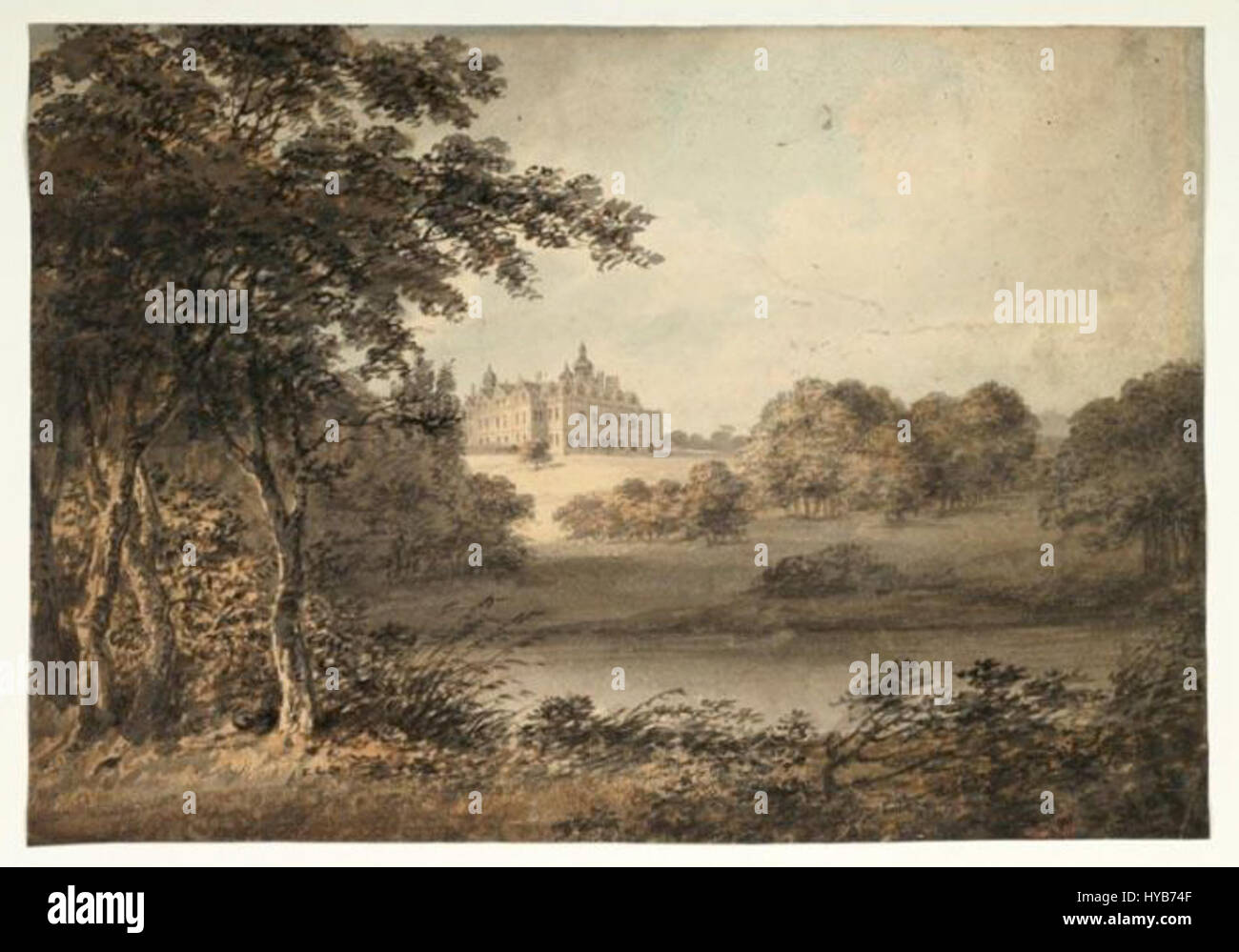 Vincent Barber View of Aston Hall from the Staffordshire Pool Stock